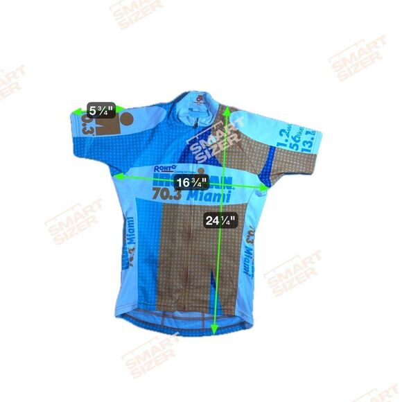 Ironman 70.3 Miami Cycling Jersey S Champ-Sys Polyester Athletic Fit Blue Orange - Picture 6 of 6